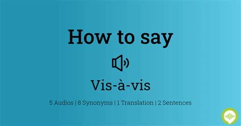 vis a vis pronunciation|Vis.